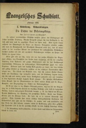 ¬Die¬ Dichter der Befreiungskriege