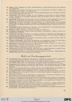 Möbel und Einrichtungsgegenstände (Nr. 270-297)
