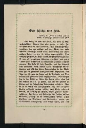 118-125, Gott schlägt und heilt