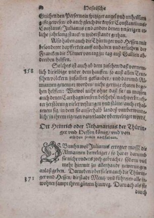 Ott Heinrich oder Athanaricus der Thüringer vnd Hessen könig, vnd von etlichen seinen nachfahren.
