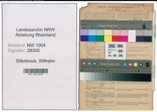 Entnazifizierung Wilhelm Ellerbrock , geb. 03.03.1882 (Markenmeister)