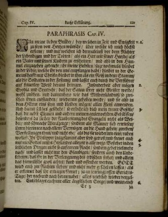 Paraphrasis Cap. IV