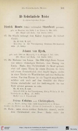 Alt-Niederländische Meister (Nr. 97 - 115)