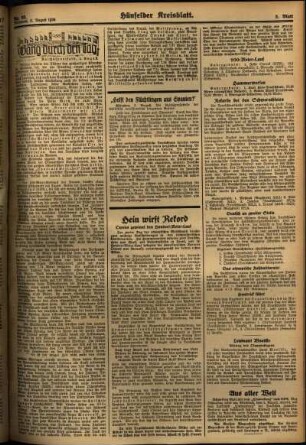 Zweite Ausgabe vom Mittwoch, den 05. August 1936.