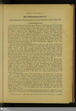 Dritter Abschnitt: Die Einkommensteuer