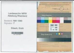Entnazifizierung Erich Eibach , geb. 21.07.1908 (Polizeibeamter)