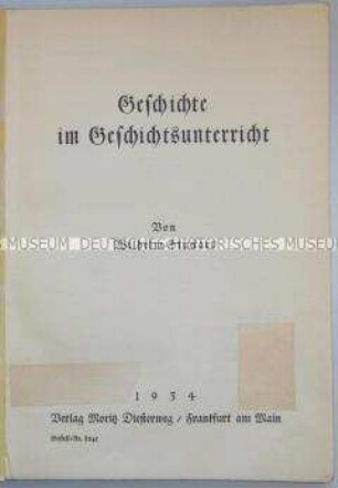 Nationalsozialistische Veröffentlichung über Geschichte als Unterrichtsfach