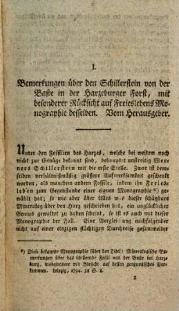 Norddeutsche Beiträge zur Berg- und Hüttenkunde, 1. 1806