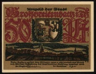 50 Pf. Notgeld der Stadt Großbreitenbach i. Th.