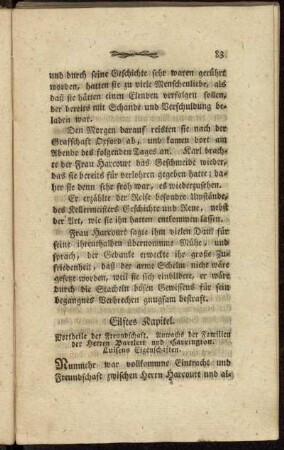 Eilftes Kapitel. Vortheile der Freundschaft. Anwachs der Familien der Herren Bartlett und Harrington. Luisens Eigenschaften.