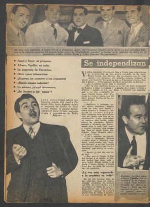 Se independizan los cantores