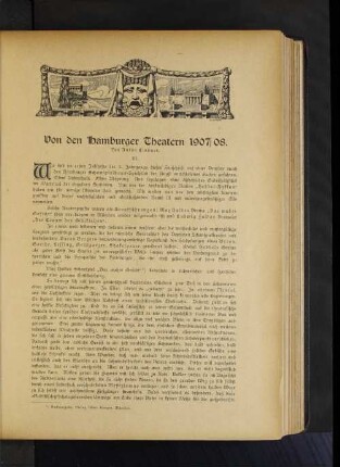 Von den Hamburger Theatern 1907/08