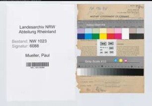 Entnazifizierung Paul Mueller , geb. 11.01.1906 (Verwaltungsangestellter)