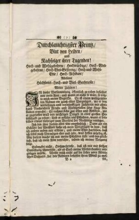 7-39, Durchlauchtigster Printz/ Blut von Helden