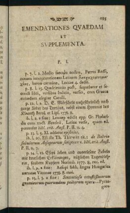 285-288, Emendationes quaedam et supplementa