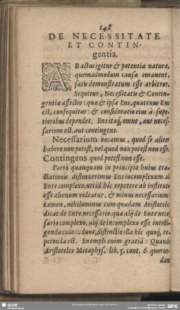 De Necessitate Et Contingentia
