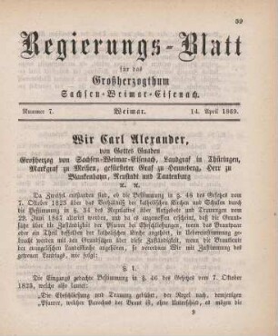 Nr. 7 : 14. April 1869