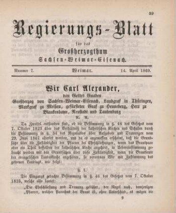 Nr. 7 : 14. April 1869