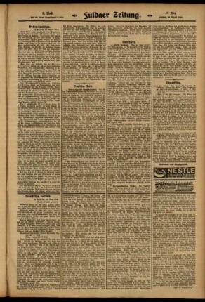 Dritte Ausgabe vom Samstag, den 30. August 1913.