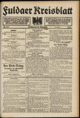 Ausgabe vom Freitag, den 26. November 1915.