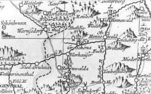 Großschönau. Oberlausitzkarte, Schenk, 1759