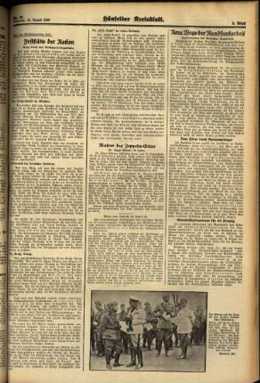 Zweite Ausgabe vom Mittwoch, den 10. August 1938.