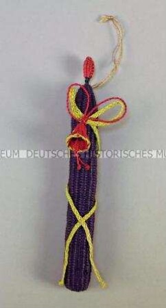 Christbaumschmuck: Kerze aus Naturfaser