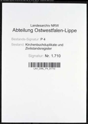 Kirchenbuchduplikat der katholischen Gemeinde Esbeck (GHT 1871-1874). (Gemeinde: Esbeck, katholische Gemeinde)