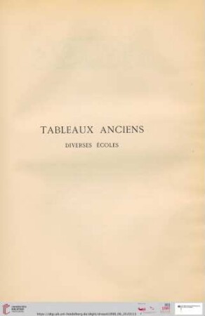 Tableaux anciens Diverses Écoles (Nr. 145 - 205)