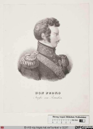 Bildnis Pedro I. (de Alcántara), Kaiser von Brasilien (reg. 1822-31)