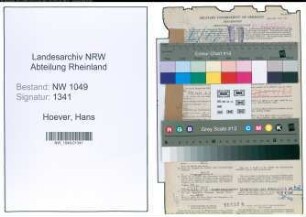 Entnazifizierung Hans Hoever , geb. 03.01.1891 (Lehrer)
