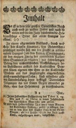 Der Chinesische Held : ein Musicalisches Schauspiel des Herrn Abt Peter Metastasio