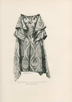 Robe de Daimio, en damas rouge feu (XVIIe sciecle). (Collection de M. Louis Gonse.)