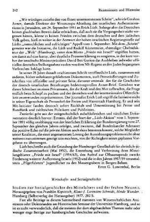 Studien zur Sozialgeschichte des Mittelalters und der frühen Neuzeit, hrsg. von Franklin Kopitzsch, Klaus-J. Lorenzen-Schmidt, Heide Wunder : Hamburg, Selbstverlag, 1977
