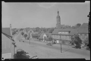 Lauchhammer. Mitte, Hauptstraße und Kirche