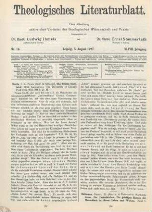 257-258 [Rezension] Smith, J. M. Powis, The Psalms translated