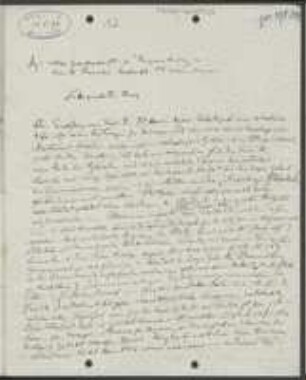 Brief von Paul Reinsch an Regensburgische Botanische Gesellschaft