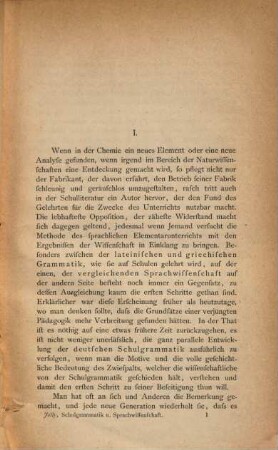 Schulgrammatik und Sprachwissenschaft : Studien über die Neugestaltung des grammatischen Unterrichts. Nach den Ergebnissen und der Methode der vergleichenden Sprachwissenschaft