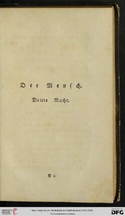 Dritte Nacht: Der Mensch