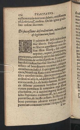 De succeßione descendentium, naturalium & legitimorum simul.