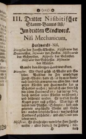 113-117, III. Dritter Nisibitischer Stamm-Baums Ast