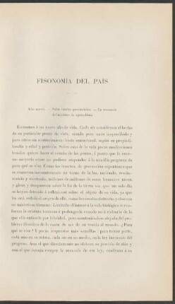 Fisonomía del país : Año nuevo. - Sobre límites provinciales. - La renuncia del ministro de agricultura