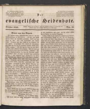October 1846. Nro. 10