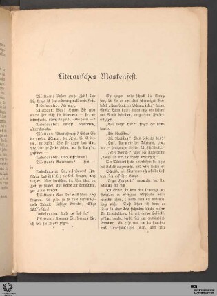 Grottewitz, Kurtz: Literarisches Maskenfest