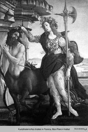 Pallas Athena einen Kentaur bändigend