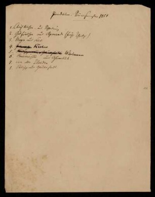 Pandekten. Sommersemester 1851 [Hörerliste]