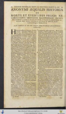 LI. Anonymi Aequalis Historia De Morte Et Eventibus Felicis Recordationis Quondam Illustrissimi Principis Domini Alberti Romanorum … - LVII. Anonymi Breve Chronicon Bohemiae.