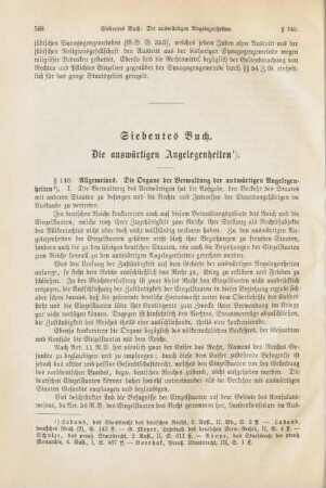 Siebentes Buch. Die auswärtigen Angelegenheiten