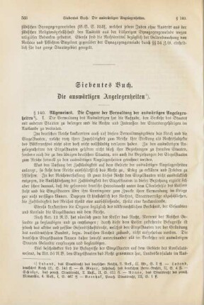 Siebentes Buch. Die auswärtigen Angelegenheiten