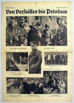 Reich bebilderter Sonderdruck (Beilage) der "Berliner Morgenpost" zum Tod von Hindenburg